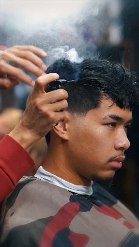 Styling en afwerking na een verse haircut